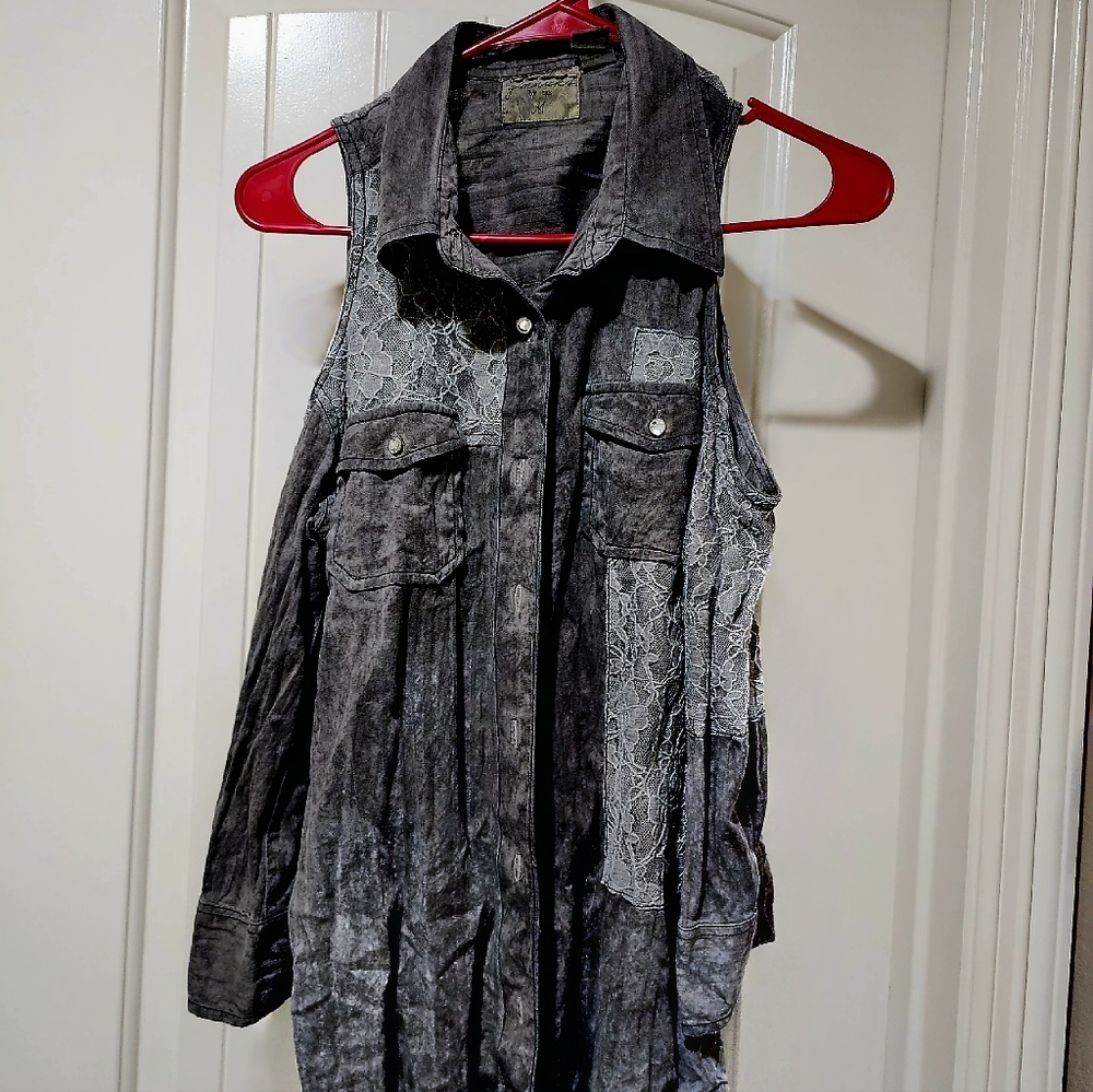 Grey Button-up Shirt